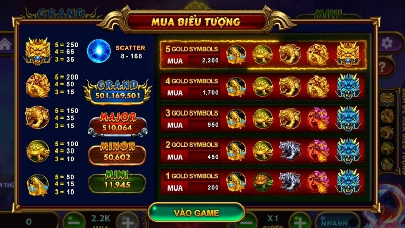 Mẹo chơi kho báu tứ linh